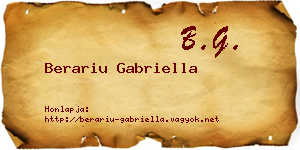 Berariu Gabriella névjegykártya